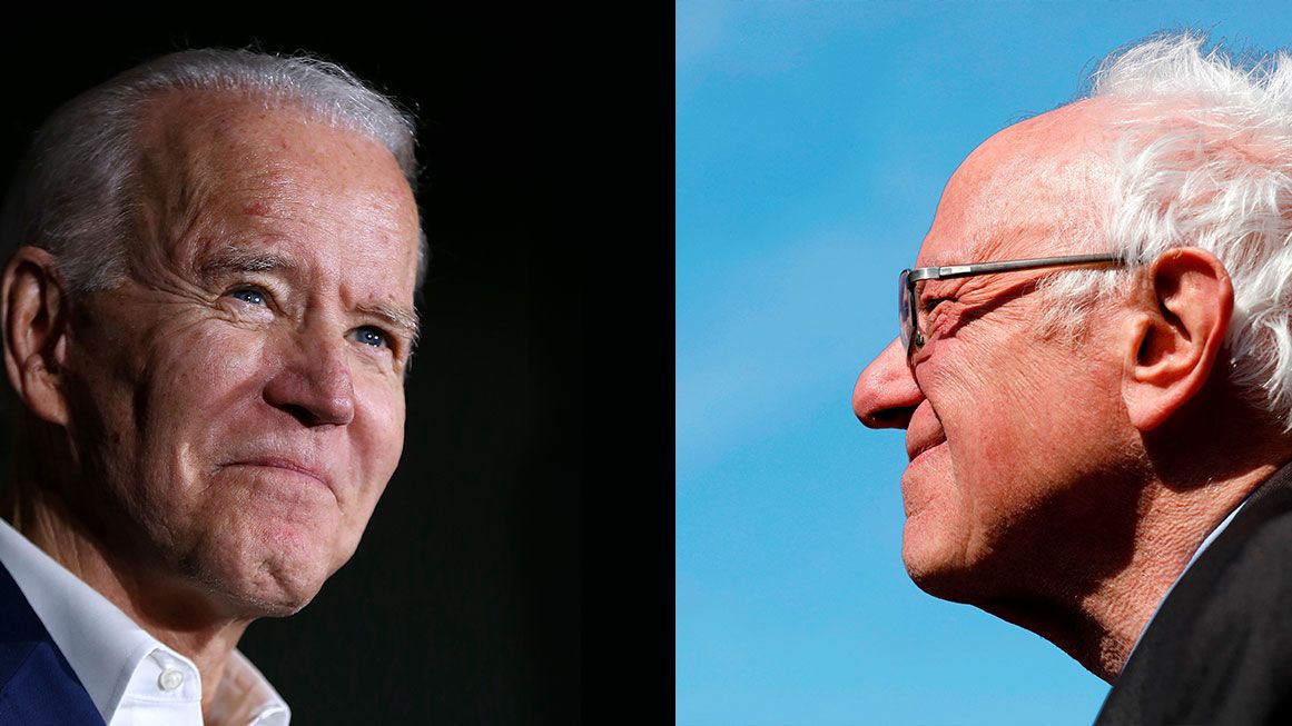 bidensanders | Left: Jonathan Bachman/Getty; Right: Jeff Kowalsky/AFP/Getty