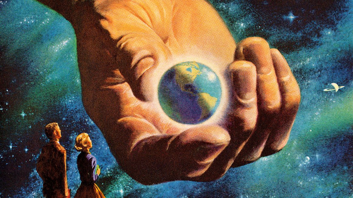 illustration of a globe in a giant hand | Photo: CSA-Printstock/iStock