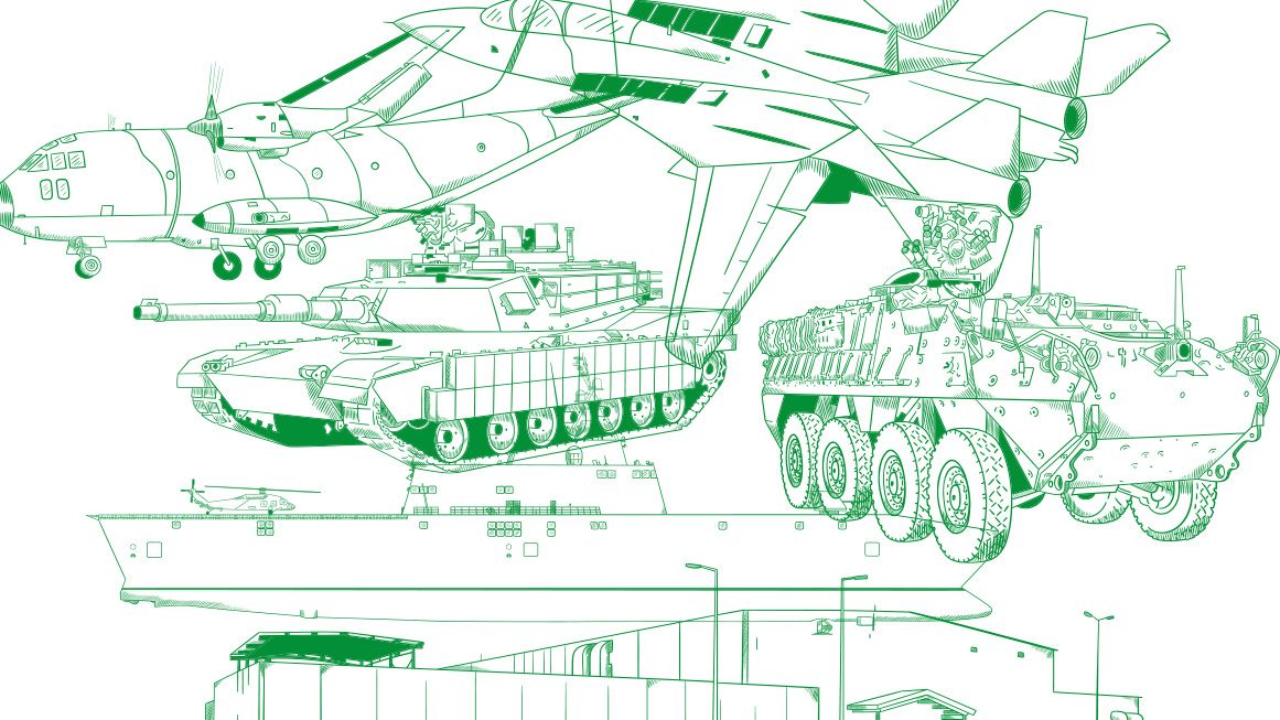 Drawings of military equipment | Illustrations: Mladjana P./Fiverr