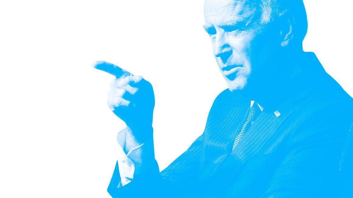 A blue photo of Joe Biden | Photo: Gage Skidmore