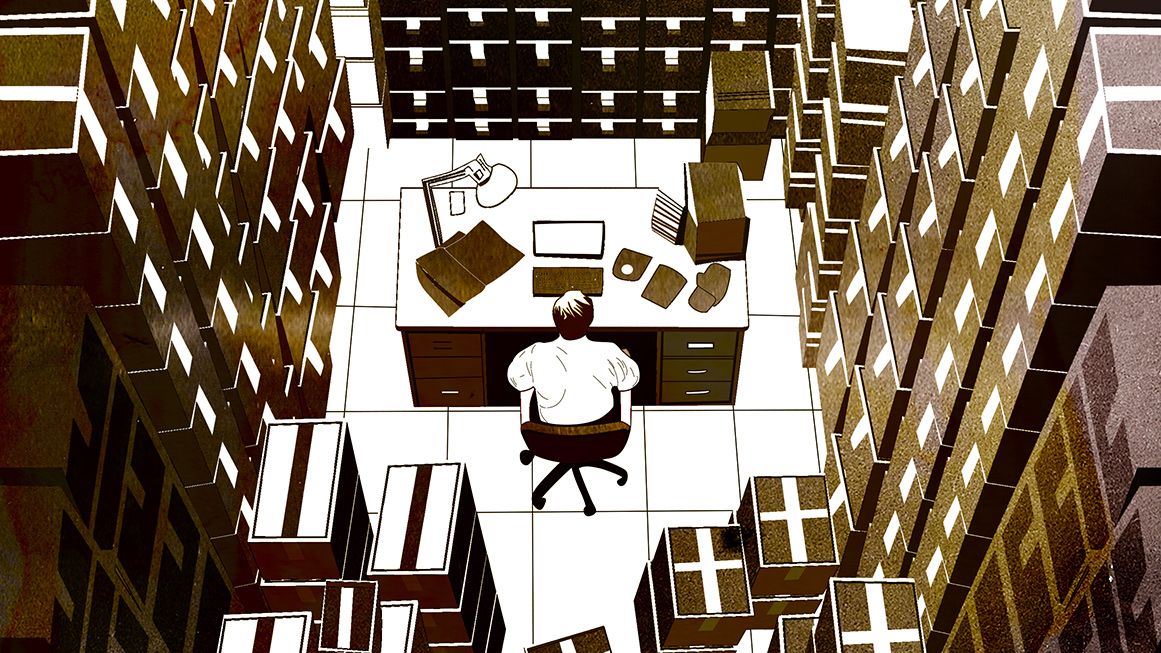 An illustration of a person working at a desk | Illustration: Joanna Andreasson