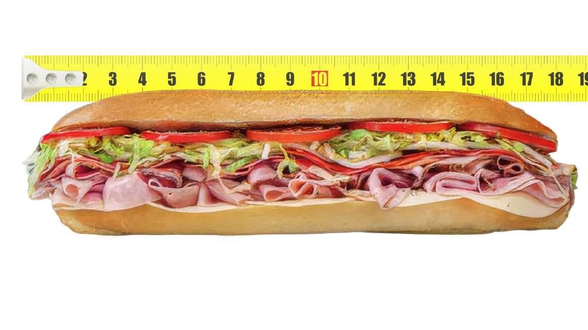 An illustration of a sub sandwich and a measuring tape | Photos: iStock