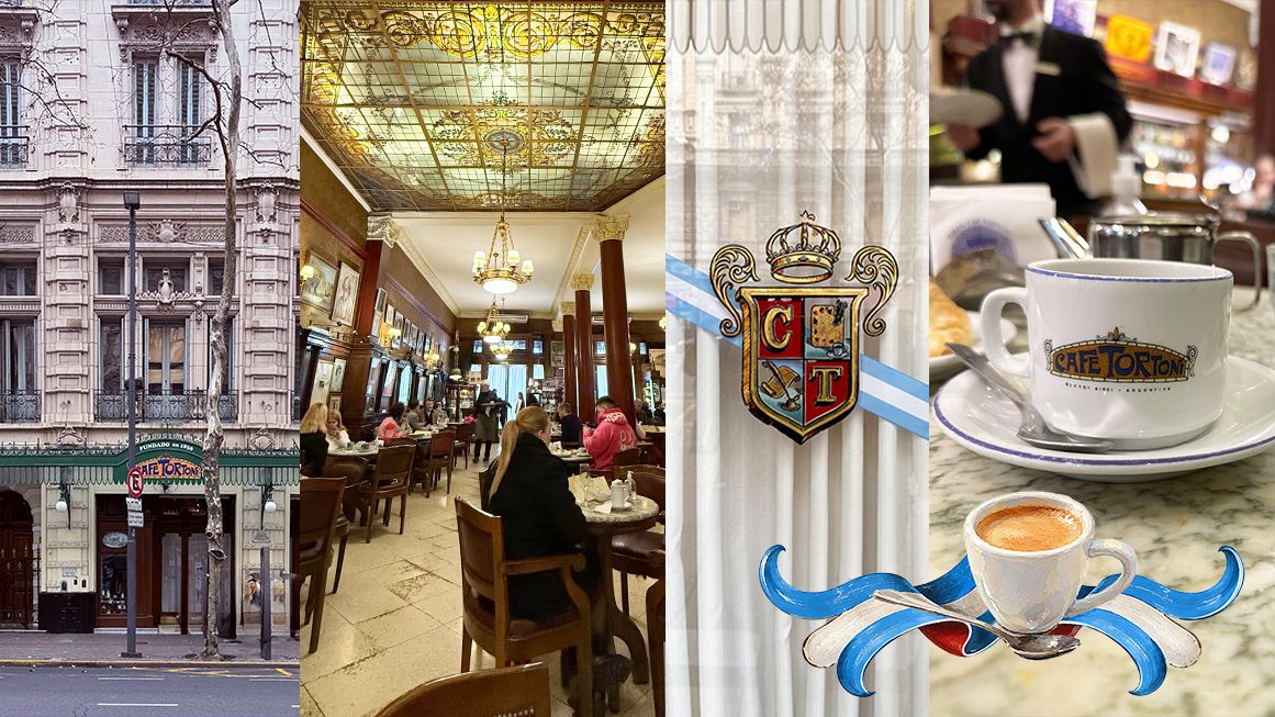 Several images from Cafe Tortoni | Photos: Agustina Vergara Cid; Illustration: Joanna Andreasson, iStock