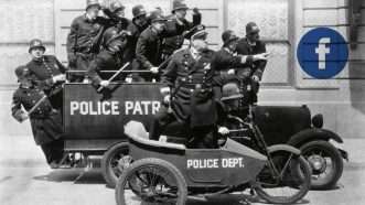 Keystone Cops chase Facebook | modified from Album/Newscom