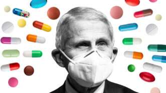 health1 | Illustration: Joanna Andreasson; Photo: National Institute of Allergy and Infectious Diseases Director Anthony Fauci; Bloomberg/Getty