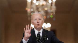 President Joe Biden pushes gun control in a speech on June 2, 2022.
