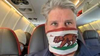 Michael Lowe during his flight from Flagstaff to Reno on May 12, 2020 | Michael Lowe v. American Airlines
