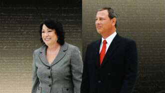 Supreme Court Justice Sonia Sotomayor and Chief Justice John Roberts