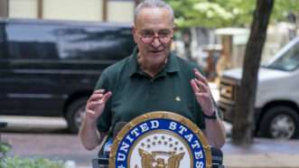 Despite years of complaints about the taxes and regulations that have impeded marijuana legalization in states like California, Senate Majority Leader Chuck Schumer thinks the cannabis industry needs more of both. | Ron Adar/SOPA Images/Sipa USA/Newscom