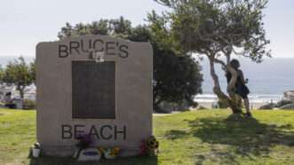 Marker denoting Bruce's Beach | Ted Soqui/Sipa USA/Newscom