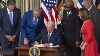 Joe Biden signs Inflation Reduction Act | Ron Sachs - CNP/Polaris/Newscom