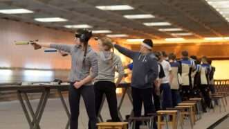 Teens in a shooting competition