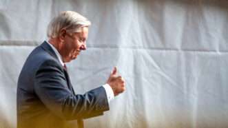 Lindsey Graham giving a thumbs up
