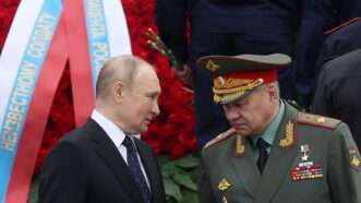 Putin talks to Russian Defense Minister Sergei Shoigu
