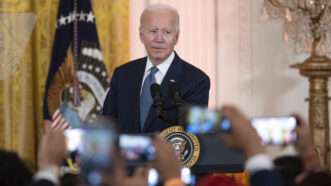 President Joe Biden speaks to a crowd | Chris Kleponis/CNP/Polaris/Newscom
