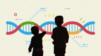 Children and DNA samples | Illustration: Lex Villena; Ikonstudio 