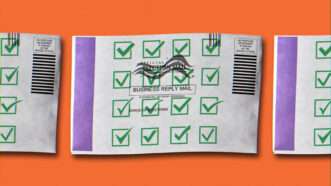 voting envelopes with check marks on them