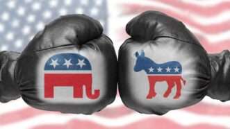 Democrat and Republican mascots on boxing gloves | Vlad Ivantcov / Dreamstime.com