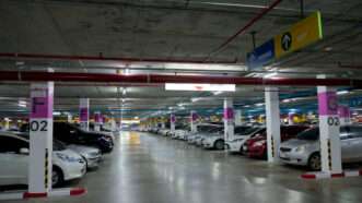 A full parking garage