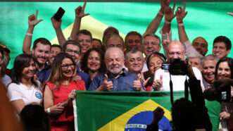 da Silva accepting victory in presidential elections in Brazil