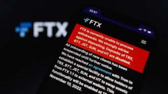 FTX notice that it can't process customer withdrawals