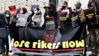 Rikers Island protesters | Michael Brochstein/ZUMAPRESS/Newscom
