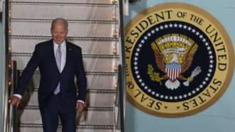 Joe Biden steps off of Air Force One | Mexican FM Press Office/UPI/Newscom
