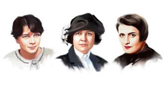 How Isabel Paterson, Rose Wilder Lane, and Ayn Rand became the founding mothers of libertarianism. | Illustrations: Isabel Paterson, Rose Wilder Lane, and Ayn Rand; rickyhadi/Fiverr