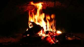 Fire burning in a fireplace | Alexmak72427 | Dreamstime.com
