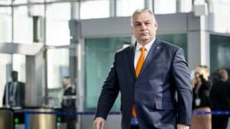 Viktor Orbán walks into a conference. | /ANP/Sipa USA/Newscom
