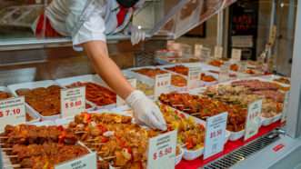 A meat counter with Good Meat products | Good Meat