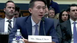 screenshot of TikTok CEO Shou Zi Chew testifying before the House committee | screenshot from congressional hearing 
