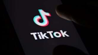 TikTok app on a cell phone