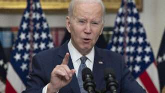 Joe Biden giving a speech about the intelligence leak | Ron Sachs/CNP / SplashNews/Newscom