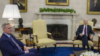 House Speaker Kevin McCarthy and President Joe Biden meet to discuss the debt ceiling | Sipa USA/Newscom