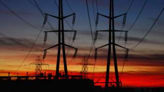 power lines at sunset |  Ron Kacmarcik | Dreamstime.com