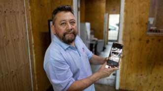 Carlos Pena in his shop, which was destroyed by a SWAT team | Institute for Justice