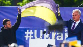 Zelenskyy raises the Ukraine flag for NATO