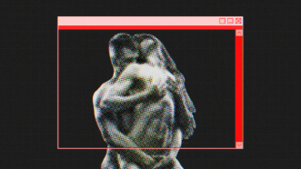 An animation of a nude man and woman embracing | Illustration: Lex Villena; Lasse Kristensen,  Starast