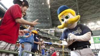 Milwaukee Brewers mascot during a game | Mike McGinnis/Cal Sport Media/Newscom