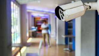 Close-up of a security camera in a school library. | Titikul Boonyuen | Dreamstime.com