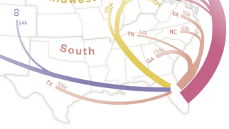 A portion of an infographic showing the states Americans moved to Florida from since 2020 | Erin Davis