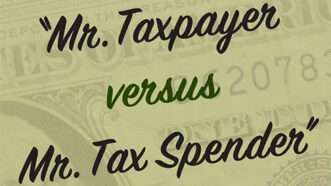 A portion of the book cover of "Mr Taxpayer versus Mr. Tax Spender" | Temple University Press