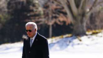 President Joe Biden walking outdoors | Aaron Schwartz / Xinhua News Agency/Newscom