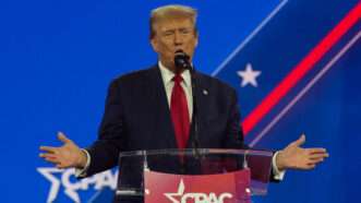 Donald Trump speaks at the Conservative Political Action Conference. | CNP/AdMedia/Newscom