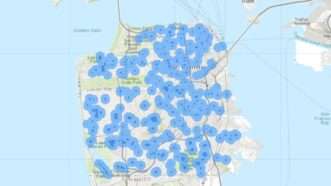 A map of gun-free school zones in San Francisco | San Francisco Planning Department