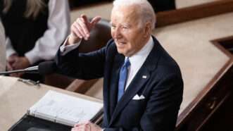Joe Biden speaking at the most recent State of the Union address | Tom Williams/CQ Roll Call/Newscom