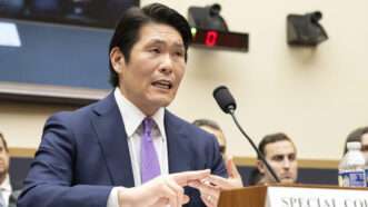 Former Special Counsel Robert Hur testifies at a Senate Judiciary Committee hearing | Ron Sachs/CNP/Picture Alliance/Consolidated News Photos/Newscom