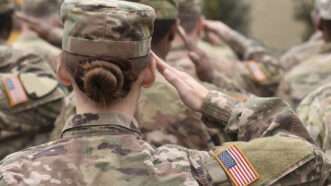 U.S. Army soldiers saluting in formation. | Bumbleedee | Dreamstime.com