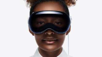 A woman wearing an Apple Vision Pro headset | Photo: Apple Vision Pro/Apple